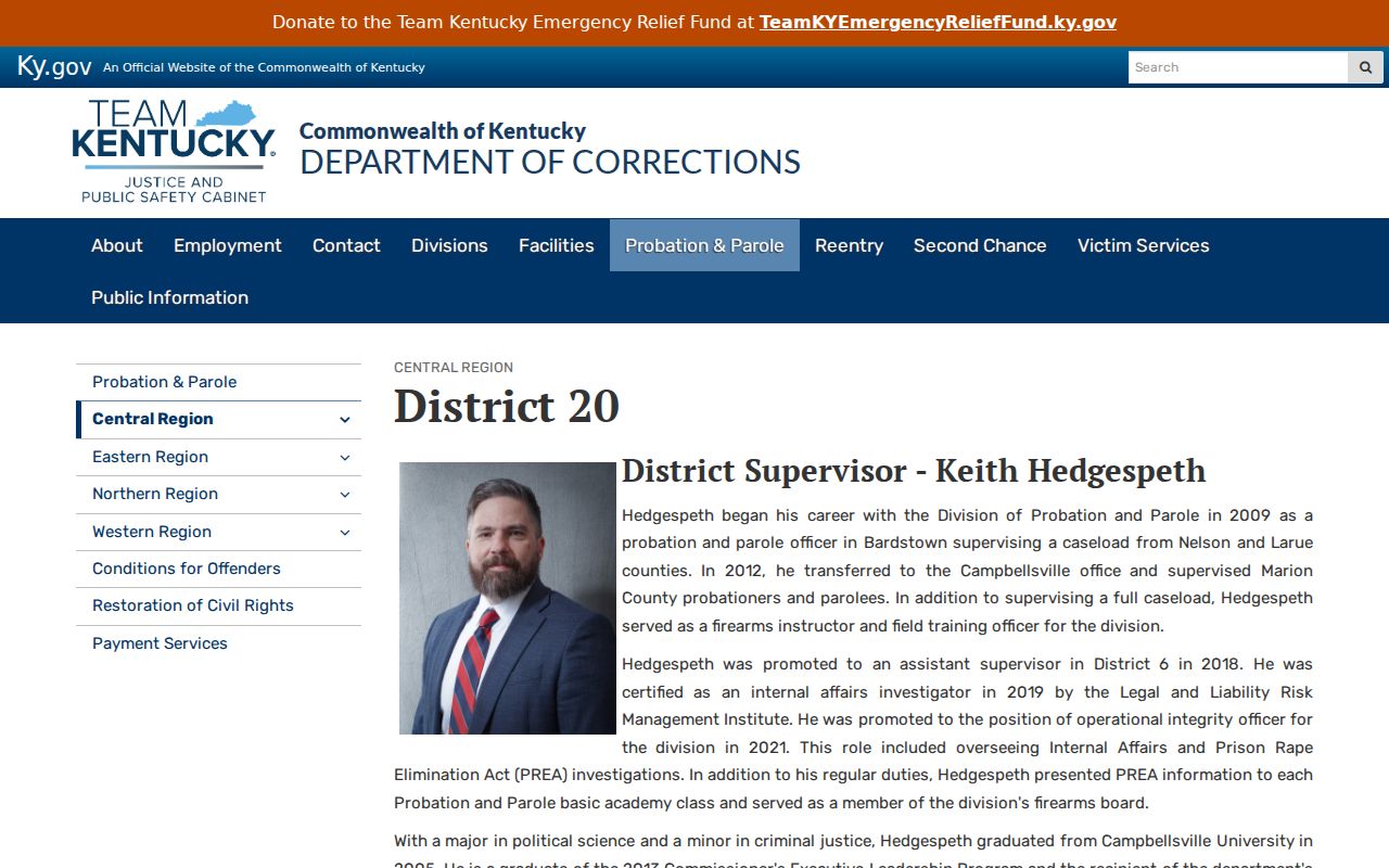 Clinton County criminal records probation and parole District 20