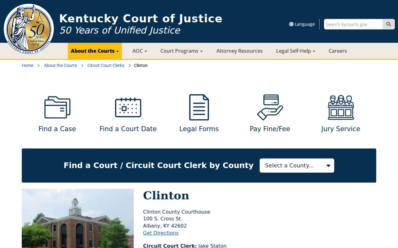 Clinton County criminal record courthouse and clerk information